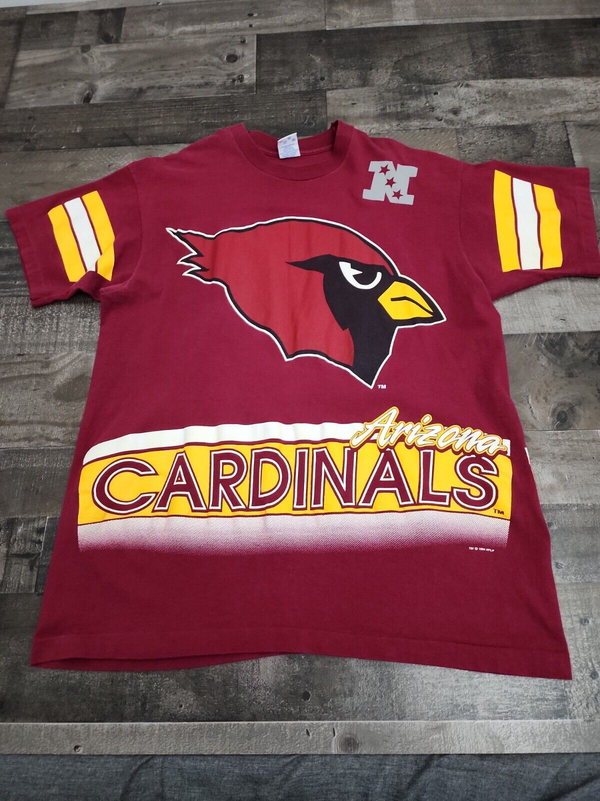 Vintage NFL 1994 Arizona Cardinals T-Shirt Salem Sportswear AOP