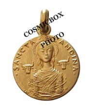 Arthus Bertrand médaille de baptême SAINTE BLANDINE en or 18 carats 4,5g louis d