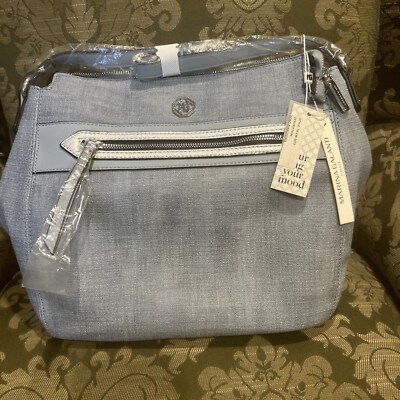 Marina Galanti Firenze Hobo Biancheria Bag Purse 12 x11 x5  Light Blue
