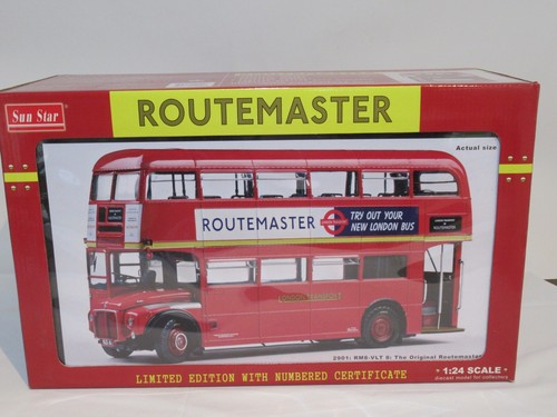 SUN STAR 1/24 SCALE DIECAST 'ORIGINAL ROUTEMASTER' NO. 2901 RMB-VLT ...