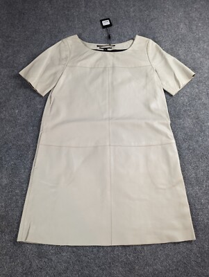 Mackage Leather Mini Dress Beige ,Sand , Size XS Cora NEW | eBay