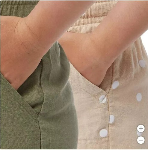 32 Degrees Cool Youth Girl's 2 Pack Ultra Soft Linen Shorts XS 5/6,S 7/8, L14/16 - Picture 4 of 15