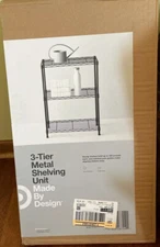 3-TIER METAL SHELVING UNIT MADE BY DESIGN New Factory Sealed Damaged Box