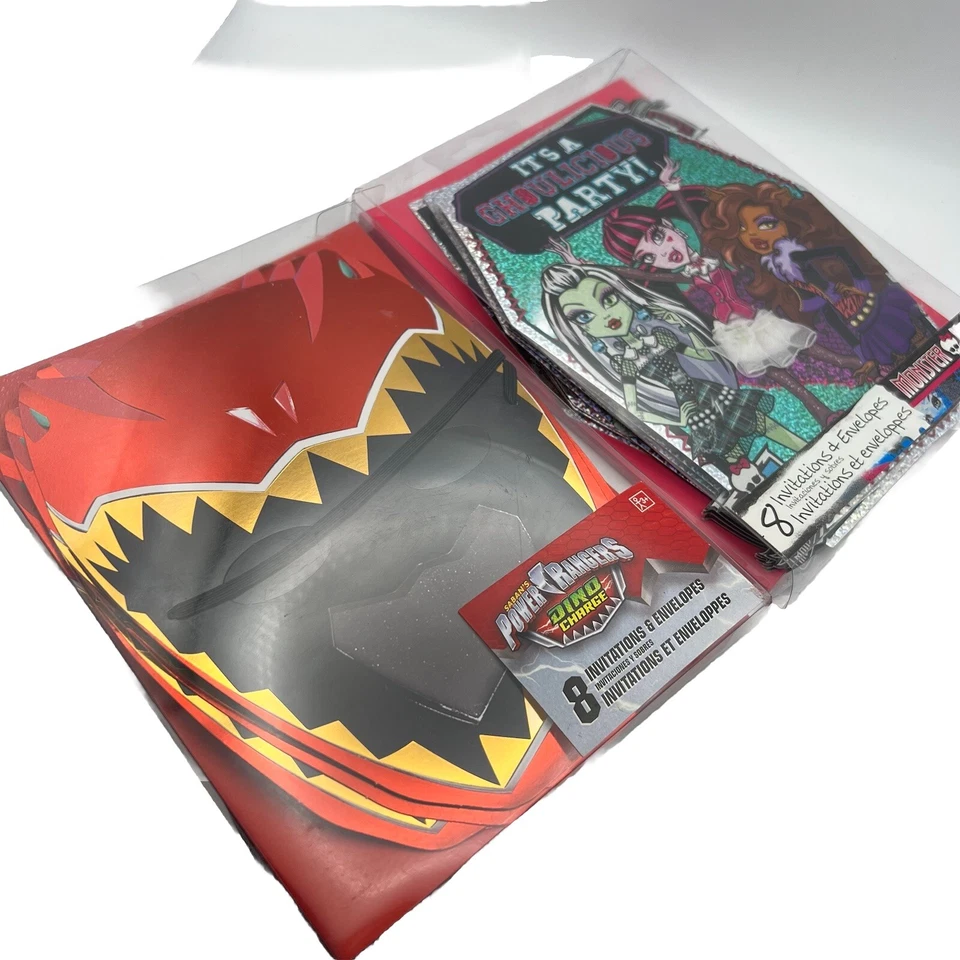 Paquete de 2 sobres de invitaciones de fiesta de novedad Monster High Ghoulicious Party (paquete de 16) Foto 2 de 4