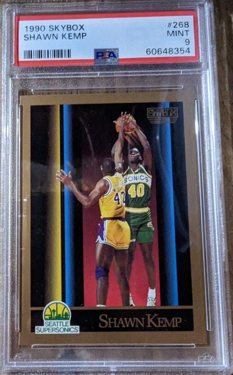 1990 Skybox #268 SHAWN KEMP  RC Rookie PSA 9 Mint
