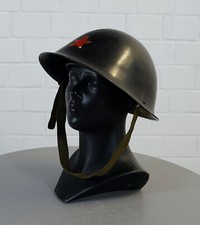 Stahl Helm Gr. 53 Stahlhelm Schwarz mit Stern Milit&auml;r Rote Armee Russland ? RAR