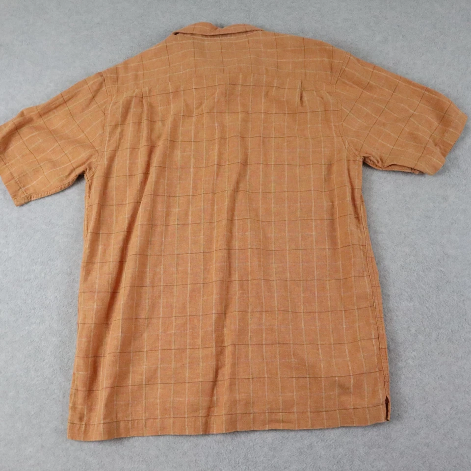 Camisa Bill Blass Para Hombre Mediana Bajo Mantenimiento Lino Informal Abotonada Manga Corta Foto 3 de 4