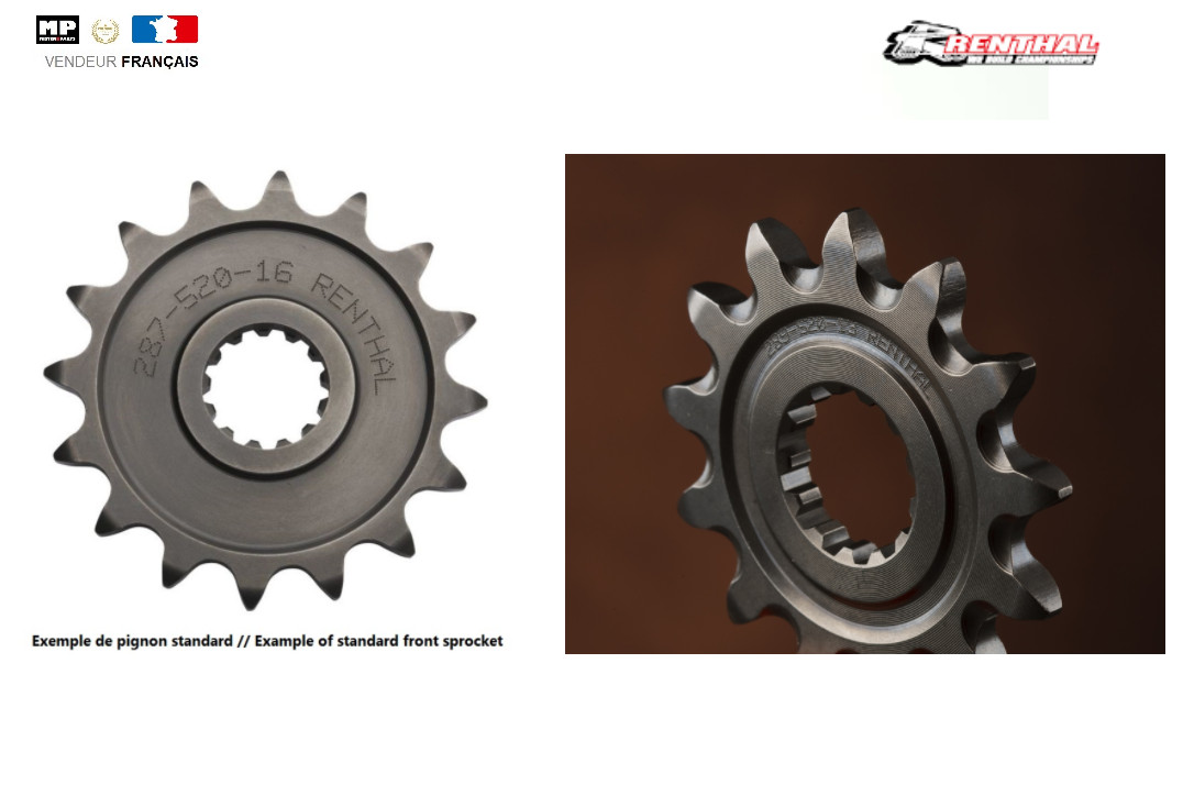 Pignon Renthal pas 420 en acier robuste pour la longévité de votre Yamaha YZ 125