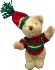 Hugfun Teddy Bear Jointed Knit Sweater Plush 9” Stuffed Animal Toy Vintage