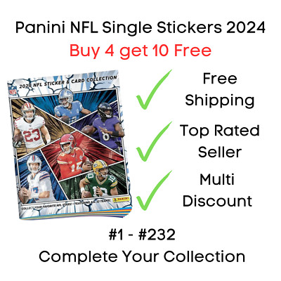 Panini NFL American Football 2024 Sticker #1 - #232 Buy 4 get 10 Free