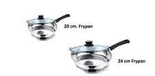 VINOD Stainless Steel Induction Frypan Vented Glass Lid Saucepan Saute