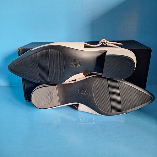 Naturalizer Women Banks / 2-Tone Slip-on Slingback Shoes / Black-Ivory Sz 9.5W - Picture 7 of 13
