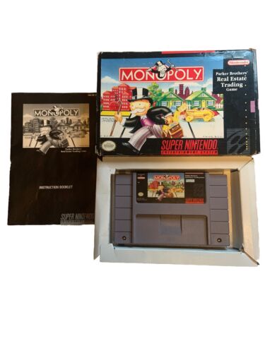 Monopoly - SNES Super Nintendo - Complete in Box CIB - Picture 2 of 4