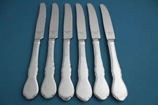 6 Dinner Knives Solid Lenox WESCOTT Satin Stainless Vietnam NEW 9 1/8"