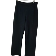 Chicos Womens Black Pull-On Leggings Straight Leg High Waist Size M