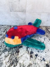 Born aviation ￼PLUSH PLANE AIRPLANE 12" RED GREEN PURPLE YELLOW Jet Kid Toy Doll
