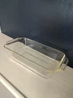 Vintage Anchor Hocking Fire King #441 Clear 1 Qt Glass Loaf Pan Baking Dish 9x5