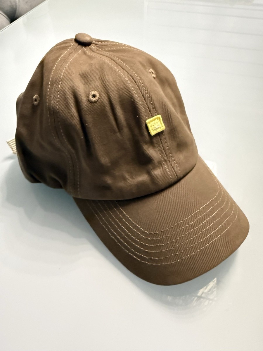 hime Acne Studios ダークブラウン コーデュロイキャップ Acne Studios Eddy Face Cap Brown Adjustable Cotton Hat | eBay