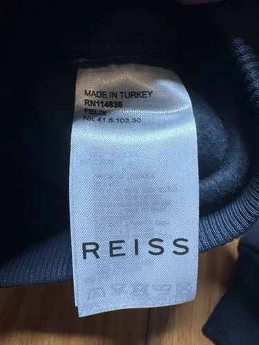 Reiss Hybrid Quilted Zip Through Jacket Coat Navy Felix Freddie Mens Size XS image 8