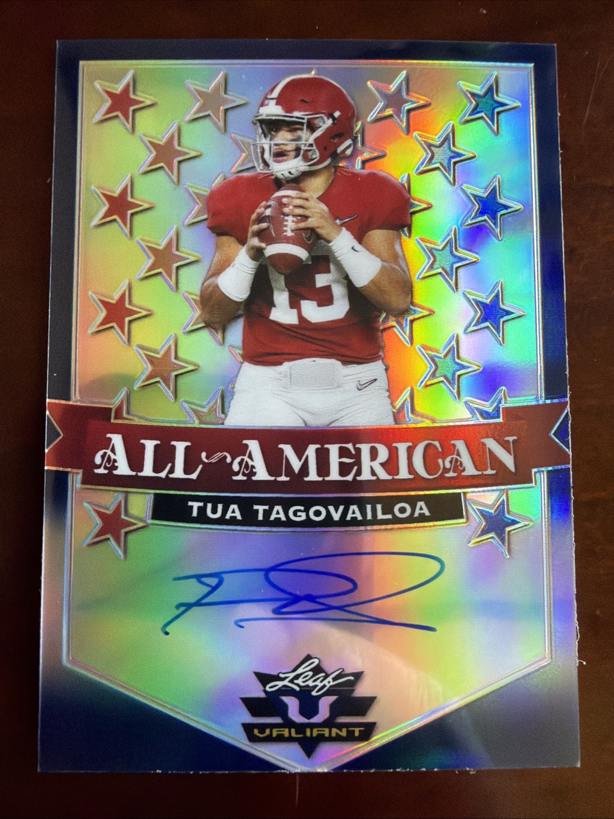 Tua Tagovailoa Leaf Ultimate Draft Future Stars Autographs #TT1 Silver Spectrum