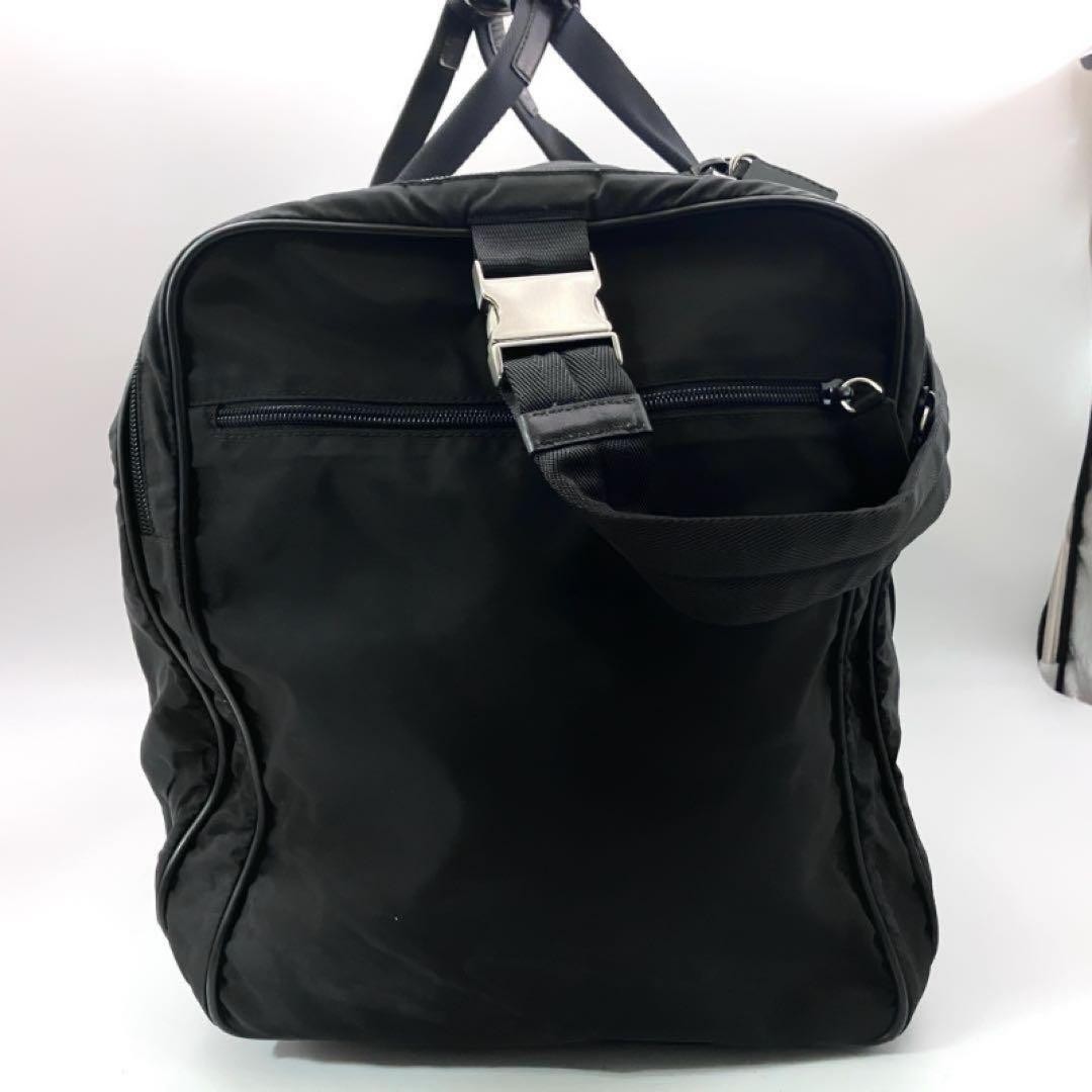 PRADA Boston bag 2way shoulder bag black nylon leather 2 thumbnail 4