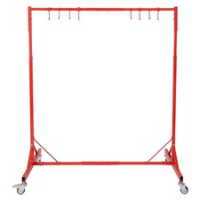 5ft-7ft Adjustable Paint Stand Automotive Painting Rack 8 Hooks Auto Body Sta...