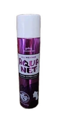 Aqua Net Extra Super Hold Hairspray   Unscented, All Weather, 11 oz NEW