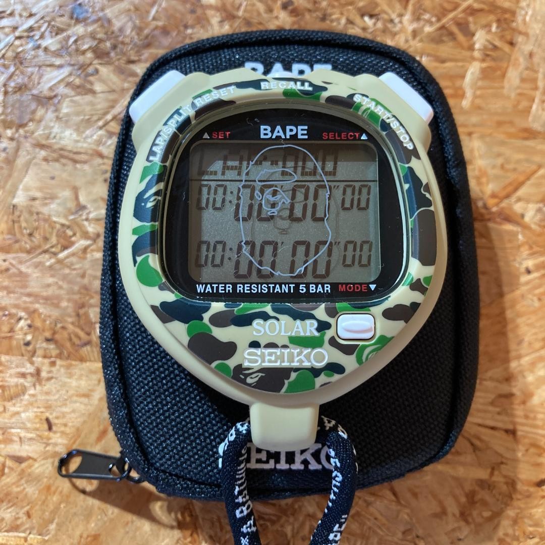 A BATHING APE - BAPE X SEIKO ABC CAMO セイコー　ストップウォッチ A BATHING APE BAPE X SEIKO ABC CAMO STOP WATCH Limitted