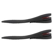 Pair Shoe Heel Inserts Height Increase Insoles Detachable Invisible Shockproof