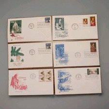 Lot Of 6 Christmas 1963-1969  FIRST DAY COVERS FDC
