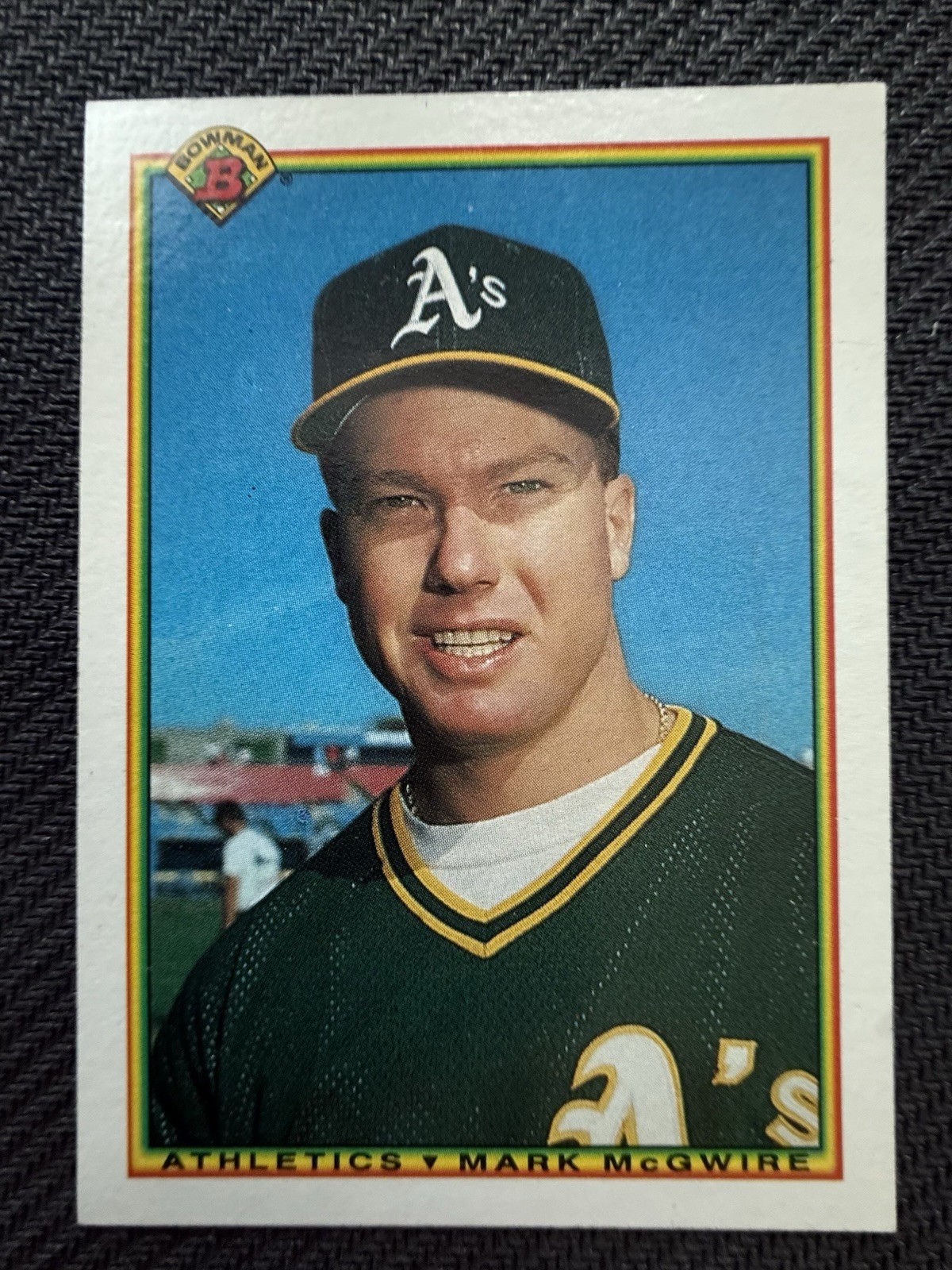1990 Bowman Mark McGwire #454 Baseball Card Oakland Athletics