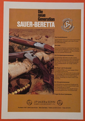 11. J.P. Sauer & Sohn Sauer Beretta Bolt Action Rifle Gun Advertising Advertising 1981