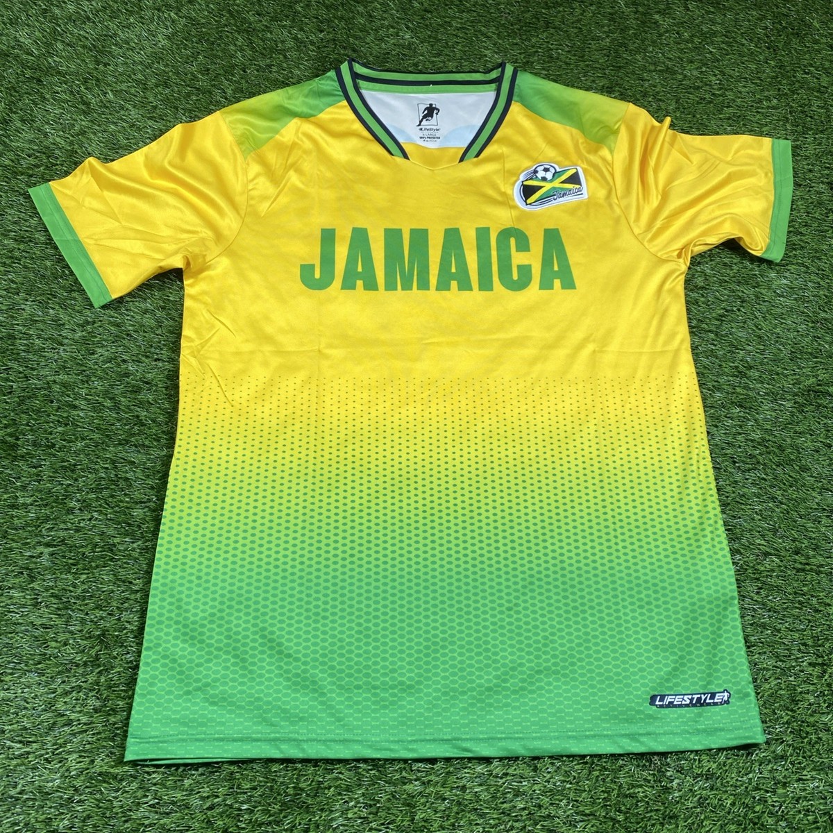 激レア？ ブラジル ESPORTES CLUBE COPA 70 ユニフォーム Jamaica Soccer Jersey Mens Xl Yellow Lifestyle International Home