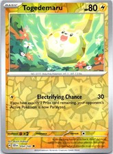 Togedemaru 54/142 Uncommon Stellar Crown Pokemon Reverse Holo Near Mint