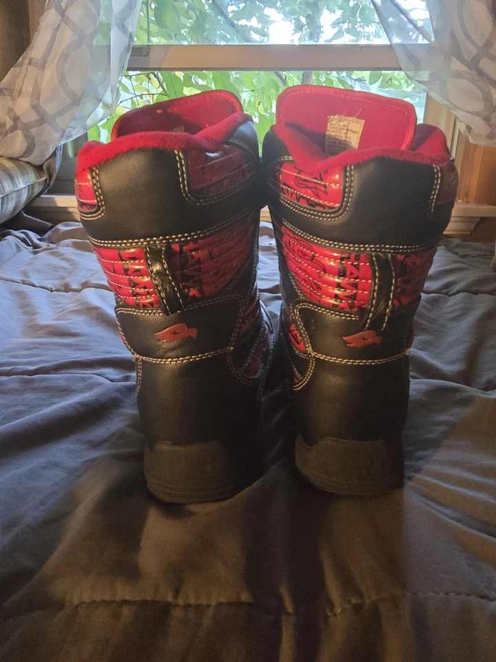 Tony Hawk черный/красный снег ботинки мальчика размер 3 Med скейтборд тематический - Изображение 2 из 4