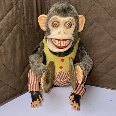 Vintage Musical Jolly Chimp Clapping Cymbal Monkey TESTED WORKS antique 