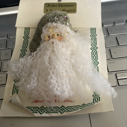 FATHER CHRISTMAS A NUBKIN ORIGINAL CHRISTMAS ORNAMENT FROM A NUB OF CORN 5.5x4"
