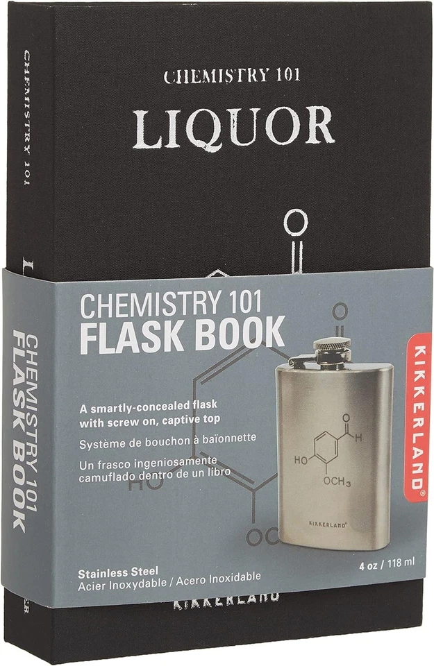KIKKERLAND Chemistry Flask, Stainless Steel, Black/Silver - Immagine 4 di 4
