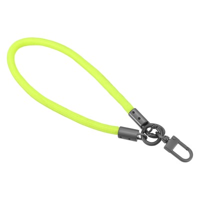 Keychain Wristlet Lanyard, 400mm Long Braided Wrist Lanyard (Neon