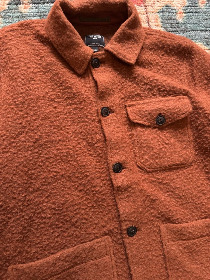 Todd Snyder  Wool Chore Jacket Size L Made In Italy - Image 3 of 4