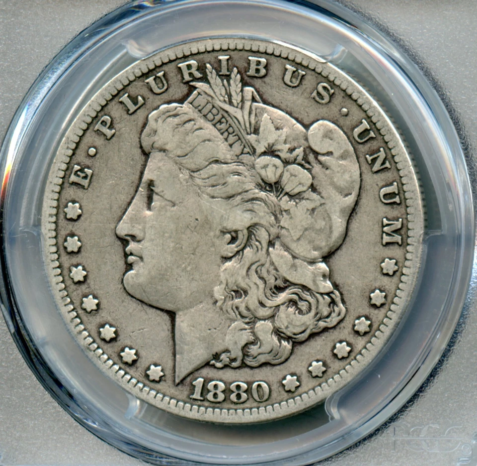 1880 CC Morgan Silver Dollar PCGS F 15 - Image 3 of 4