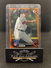 2016 Bowman #BP7 Brady Aiken Prospects Orange #/25 Cleveland Indians J10