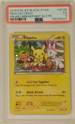 Pikachu graded PSA 5 for sale on eBay