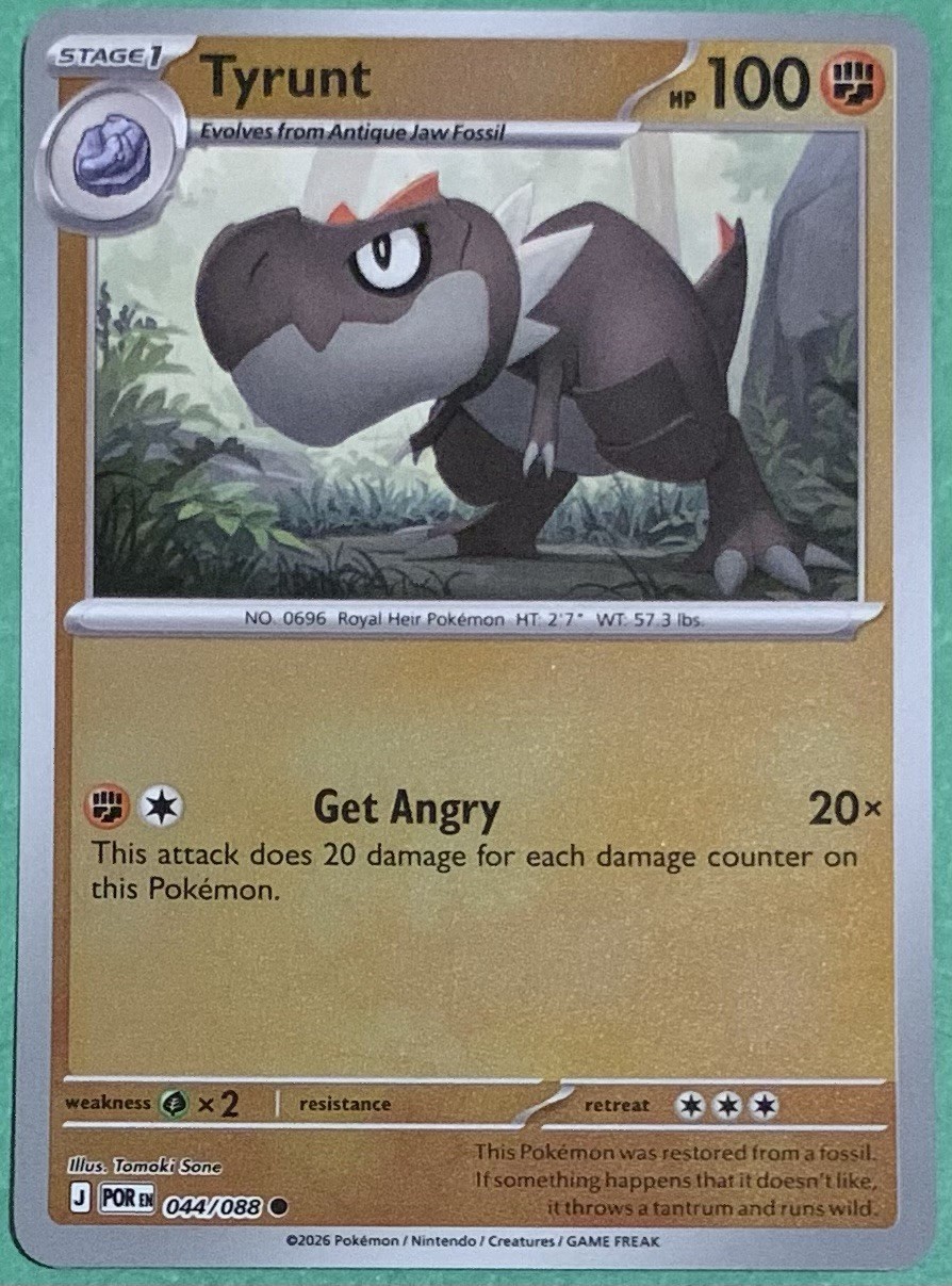 Pokémon Perfect Order Tyrunt 44/88 Reverse Holo TCG Pokémon Card