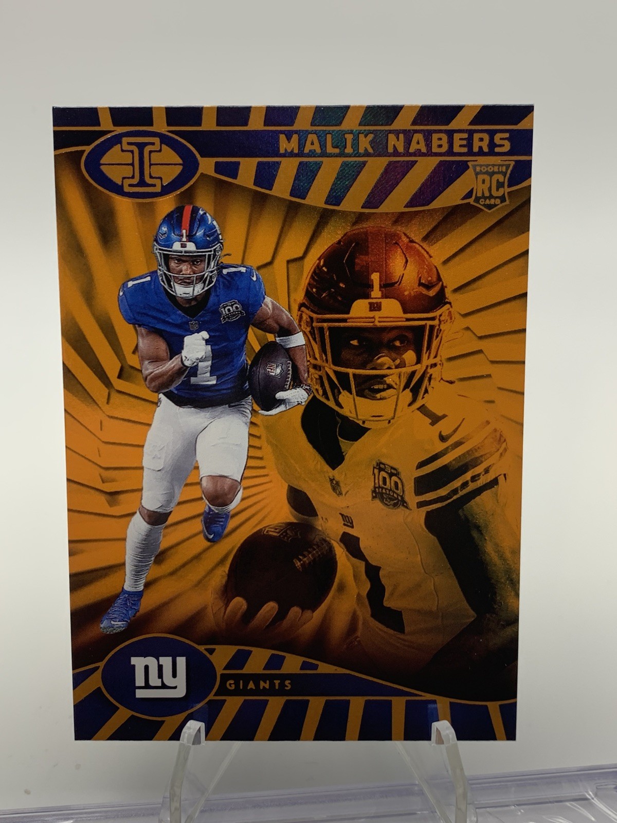 2024 Panini Illusions - Malik Nabers #66 Trophy Collection Orange (RC)