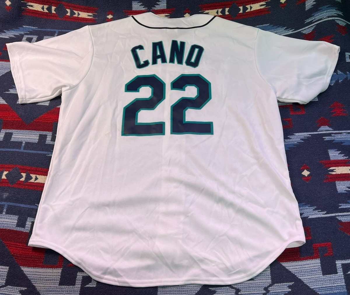 Vtg Robinson Cano #22 Seattle Mariners Jersey Mens XL Stitched