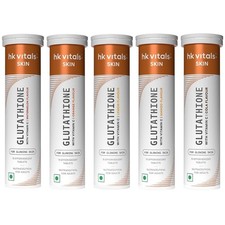 5 Flavours of HK vitals Glutathione 15 Effervescent Tablets Each - For Skin Glow