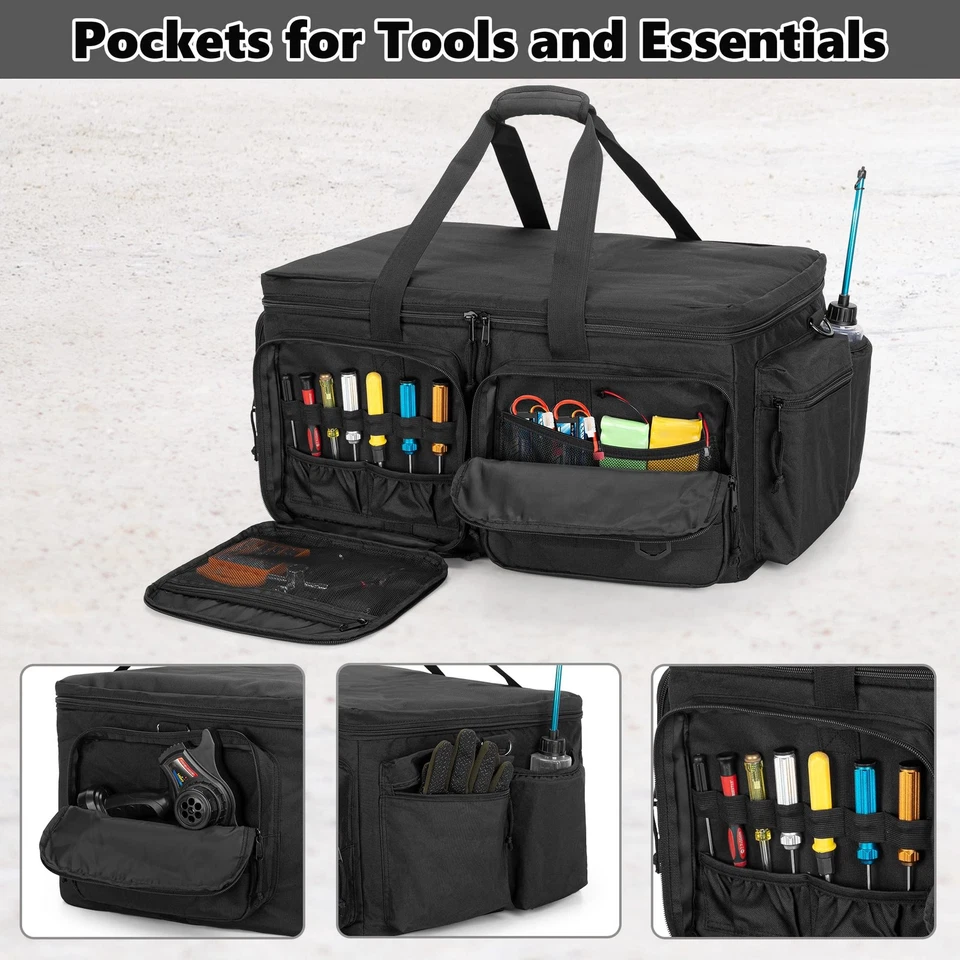 RC Storage Bag for 1/8 and 1/10 Car, RC Carrying Case with Bottom Solid Clapb... - Image 3 of 4