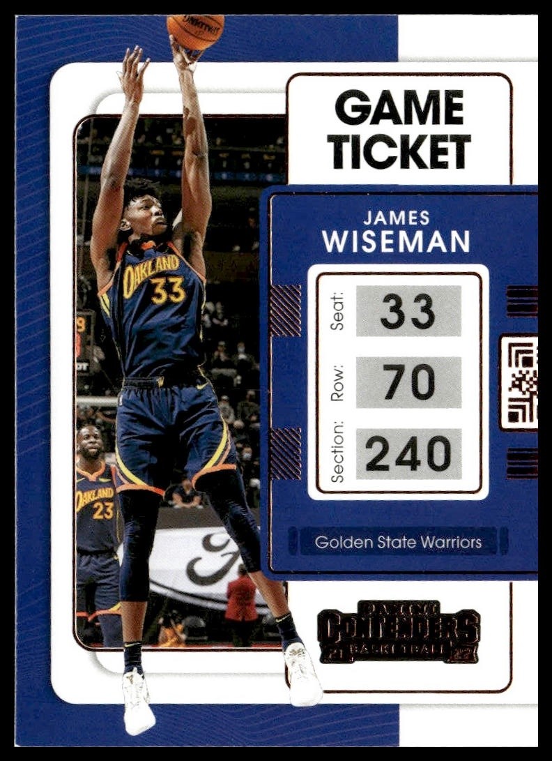 James Wiseman #30 2021-22 Panini Contenders Golden State Warriors