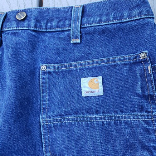 Carhartt Jeans Uomo 38x32 (37x29,5) Doppio Frontale Logger Denim Bretelle - Foto 10 di 15